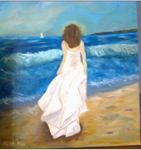 Mariée seule face à la mer, loin des écueils !